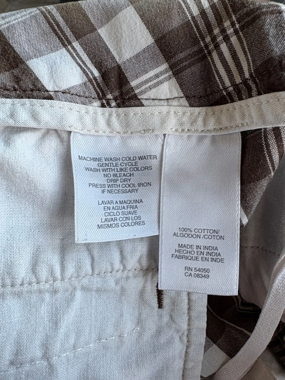 Jones of New York sport Bermudas white and brown plaid size 12 - Picture 3 of 4